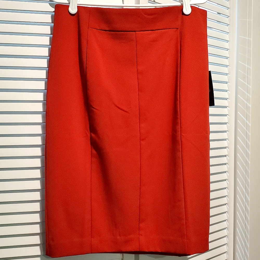 NEW Worthington Rumba Red Lined Pencil Skirt